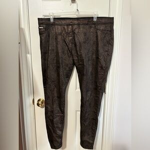 Stylish Brown Cheetah Patterned Pants Strechy